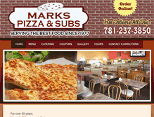 Tablet Screenshot of markspizzaandsubs.com